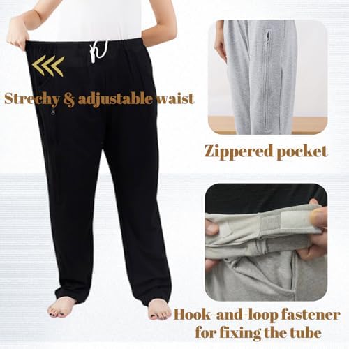 Catheter Leg Bag Pants, Urine Bag Holder Pants for Men/Women