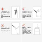 4 Pieces teapot spout Brush Nylon Bristle Cleaner for Electric Kettles, Vacuum Bottles, Cups and Bottles; Stainless Steel Handle