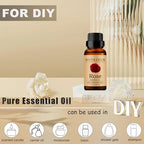 Rose Essential Oils 10ML, 100% Pure and Natural Essential Oil for Aromatherapy Diffuser - 0.33 Fl Oz/Rose