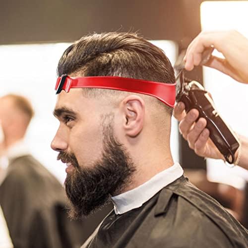 Silicone Haircut Band, Curved Haircut Guide Band, Silicone Fade Guide and Neckline Shaving Template, Self Hair Trimming Guide Band for Creating Skin Fade Guidelines and DIY Haircuts