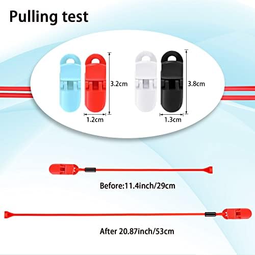 BBTO 4 Pcs Hearing Aid Clips Adjustable Lanyard Holder Anti-loss Portable Protector Rope for Seniors Adults(Single-ear Style)