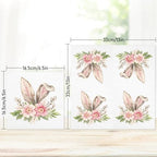 Whaline 20 Pcs Easter Luncheon Napkins Disposable Paper Napkin Decorative Rabbit Bunny Ear Floral Greenery Dessert Dinner Hand Napkin for Spring Home Party Table Supplies Decor