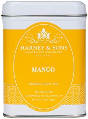 Harney & Sons Mango Fruit Tea | 4 ounce loose Herbal Mango Fruit Tea