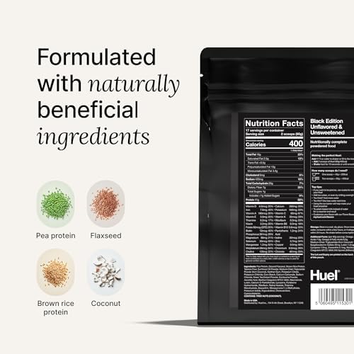 Huel Black Edition | Salted Caramel 40g Vegan Protein Powder | Nutritionally Complete Meal Replacement | 27 Vitamins and Minerals, Gluten Free | 17 Servings