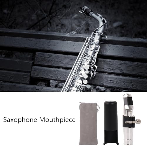 BQLZR Tenor Saxophone Mouthpiece 6# Clamp Cap Repair Kit for Jazz Pop Silver Plated
