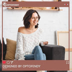 OPTOFENDY TR90 Reading Glasses for Women, Fashion Round Blue Light Blocking Computer Readers with Anti Eyestrain & UV Glare