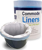 Commode Liners - Pack of 100 Disposable Commode Liners - Fits All Standard Bedside Commodes - Eliminates Odors - Never Clean A Pail Again