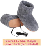 USB Heated Slippers Booties Electric Heating Boot Slippers Washable Feet Warmer Warm Indoor House Shoes Feet Heater Men Women