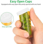 Urekt Pill Bottles Empty with Caps(54 Pack), 8 Dram Small Medicine Bottle with Easy Open Snap Cap Plastic Prescription Medication Vial Container Clear Travel Pill Bottle Case