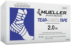 MUELLER Tear-Light Tape, White, 5 cm x 6.8m, 24 Rolls
