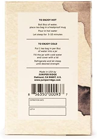 Juniper Ridge White Sage & Wild Mint Botanical Tea - Earthy, Herbal, & Bright Mint Notes - Vegan, Caffeine Free & Gluten Free - 20 Unbleached Teabags