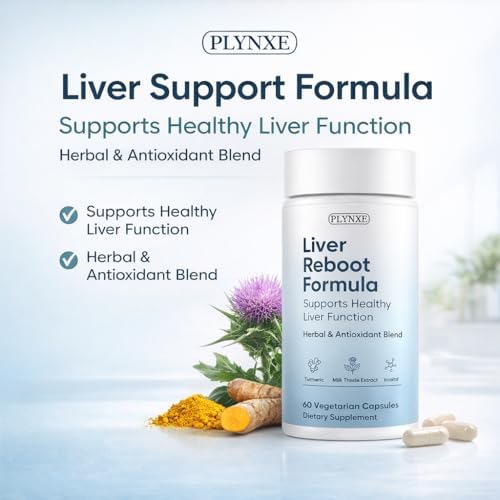 Liver Support Supplement Capsules, Liver Health Milk Thistle Extract with Turmeric & Inositol, Antioxidant & Daily Wellness Support, Vegetarian Capsules, 60 Count