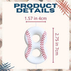 Baseball Birthday Number Candles for Cake White Number 1 Rookie of The Year 1st Birthday Candle Baseball Cake Topper for Baseball Birthday Party Decorations