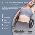 ALPHAY Multifunctional Lumbar Traction Device with Dynamic Lumbar Stretching & Knead Massage, Heat & Vibration Physical Therapy, Lower Back Massager Lumbar Traction at Home, Office, Waist Pain Relief