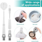 5 in 1 Detachable Multi-Functional Cup Bottle Cleaning Brush Set, Portable Long Handle Bottle Cleaner for Washing Narrow Neck Cup, Spout/Lid Cleaner Brushes