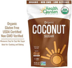 Health Garden Coconut Sugar - Gluten Free - Organic - Non GMO - Kosher - Keto Friendly (1 LB)