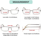 Eyekepper 3-pack Readers Rectangular Spring Temple Large Metal Reading Glasses Men Gunmetal +0.50