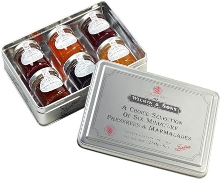 Tiptree Silver Tin Set Of 6 Mini Jars