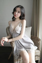 GRAYDREAM Sexy Lingerie Sexy Halterneck Pajamas, Lace Temptation, Sexy Lingerie, Short Skirt Set, Women's Home Pajamas Set