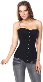 Charmian Women's 26 Steel Boned Cotton Long Torso Hourglass Body Shaper Corset