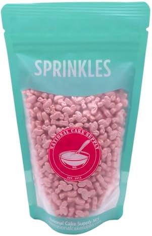 NCS Flamingo Shaped Edible Sprinkles – Pearlized Pink Cupcake, Cake & Cookie Decorations, 7 oz