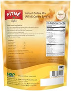 FITNE Instant 3 in 1 Coffee Packets Mix with L-Carnitine for Workout Exercise Vitamin B1 B2 B6 Smooth Blend No Sugar Sucralose Sweetener, 10 Sachets