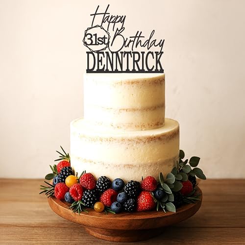 Personalized Happy birthday custom number and name cake topper, b-day topper, Custom Cake sign, topper for any age, Fun birthday topper For him or her