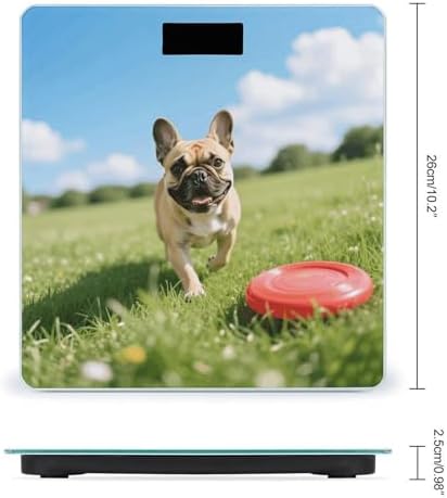 Dog French Bulldog Smart Body Weight, Highly Accurate Digital Weighing Scale with Large LCD Display, Durable Weight Scale for Home Use, Measures Weight Up to 400 Lb/180kg