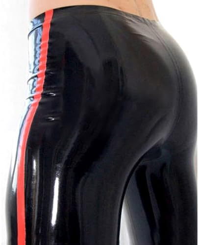 Men's Black Latex Leggings,Handmade 100% Natural Rubber Latex Pants,Suitable for Cosplay Novelty Latex Club Costumes
