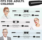 KAJUDA 4pcs Adjustable Glasses Strap, Anti-Slip Eyeglass Straps and Ear Hooks, Black