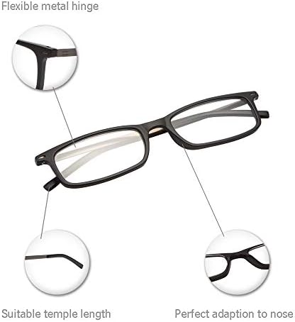 EYEGUARD Reading Glasses with Portable Case Slim Mini Pocket Readers for Women Men Eye Glasses