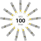 Metene AGM-513S Test Strips for Diabetes, 100 Count Blood Glucose Test Strips, Use with Metene AGM-513S Blood Glucose Monitoring System Only (No Monitor)
