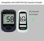 Exactive EQ Test Strips x100 pieces and Lancets x 100 for Blood Glucose Meter Blood Sugar Monitor