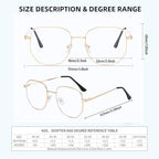 Oversized Metal Reading Glasses Women, Blue Light Blocking Computer Readers, Stylish Lady Large Eyeglasses