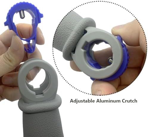 Crutch Solid Hand Grips Kits - Replacement Cane Crutch Handgrips, Adjust Aluminum Crutch, 2 Pcs