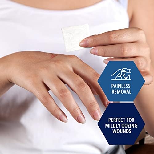MED PRIDE Sterile Nonstick Gauze Dressing Pads, 12-Ply Cotton, Highly Absorbent, Individually Wrapped for Wound Care and First Aid (2x2 Inch (Pack of 100))