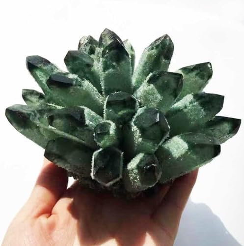 Natural Green Ghost Phantom Quartz Crystal Cluster Rock Stones and Crystals Reiki Specimen Home Decor,900g