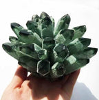 Natural Green Ghost Phantom Quartz Crystal Cluster Rock Stones and Crystals Reiki Specimen Home Decor,900g