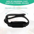 Universal Cuff Utensil Adjustable Holder Strap for Hand Grip, Adaptive Cutlery Cuff Straps Spoon Fork Holder Strip for Parkinson and Individuals Weak Grip Adaptive Equipment