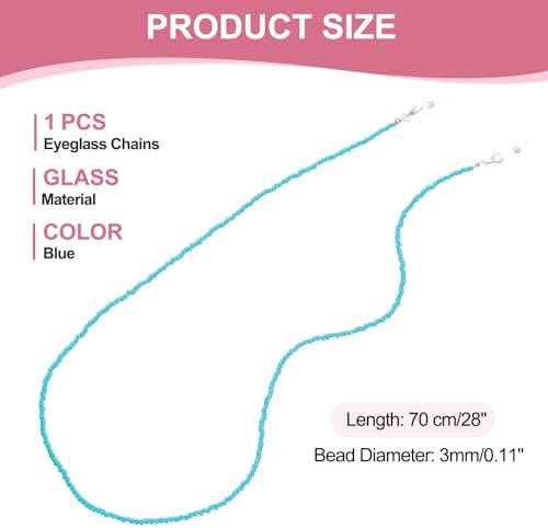 uxcell Eyeglass Chains for Women, Eyeglass Holder Bead Chains Adjustable Sunglasses Lanyards Holder Chains for Glass