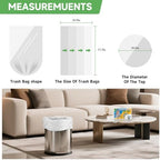 Small Trash Bags Compostable 2 Gallon - Unscented Biodegradable Garbage Bag Recycling Strong Thick Leak-Proof Bulk 5 Rolls 100 Count Mini Wastebasket Liners for Home Office Heihaily