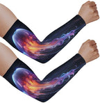 Ocean Jellyfish Arm Sleeve Cover UV Protective for Adult Youth Compression Jellyfish Arm Sleeves with Thumb Hole for Outdoor Driving Cycling,Running,Fishing,Gardeners