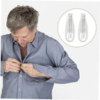 Gatuida 4 Pcs Zipper Puller Wrist Strengthener Zipper Pull Tools Adjustable Hand Gripper Hand Grips Dynamometer Buttons Grip Strengthener Button Hook Helper Pull Cord Gadgets White Steel