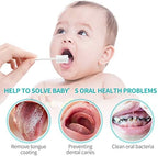 dearlomum Baby Tongue Cleaner, Newborn Toothbrush, 48PCS Disposable Infant Clean Mouth,Gauze Gum Cleaner Baby Oral Cleaning Stick Dental Care for 0-36 Month