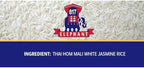 817 Elephant Thai Hom Mali Jasmine Rice - 15 lb Bag - Authentic White Rice - Great for Thai Recipes, Curries & Pilafs - Cook in Microwave or on Stove Top