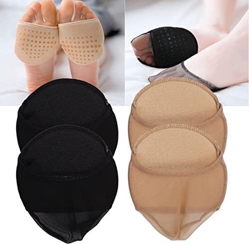 10 Pairs Forefoot Socks for Women, Breathable Non Slip Toe Covers with Cushion Pad, Ball of Foot Pads Sock, Toe Socks for Heels, Dancing, Running & Daily Wear