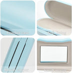 Eyeglass Case Double Sided Travel Size Cute Portable Contact Lens Box 2 in 1 Multifunction With Tool for Daily Outdoor Office