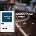 Merrystone Holiday Blend Coffee, Festive Medium-Dark Roast, Roasted to Order, 2 Lb, Espresso Grind