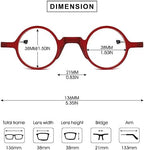 VEVESMUNDO Portable Round Reading Glasses Foldable Folding Lightweight Travel Eyeglasses Readers in Case