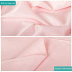 FLXXIE 2 Pack Zipped Satin Standard Pillowcases for Hair and Skin, Silky and Super Soft (20"x26") Zippered Satin Pillow Cases, Pink, 20x26 Inches